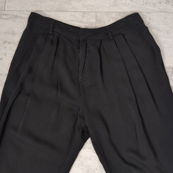 3/$20 Forever 21 High Waist Pleated Trousers Vintage Style Tapered Rayon Pants - Picture 5 of 15